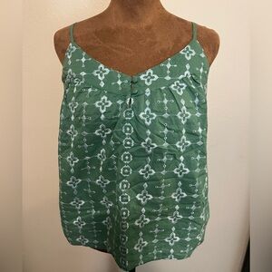 Lucky Brand Green Floral Camisole